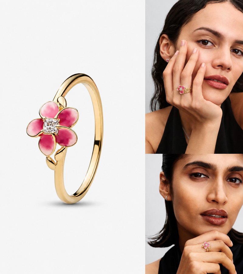Blush Blossom Ring – Princess Style Fashion Fine Jewelry for Women, Gift